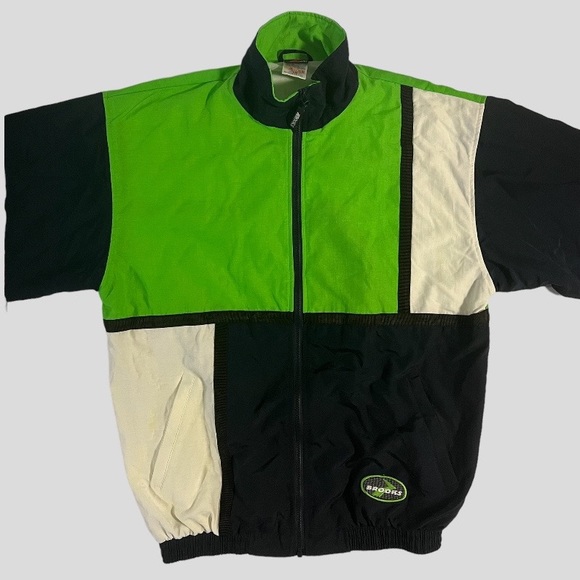 Vintage Brooks Windbreaker- Green/Navy - Picture 2 of 4